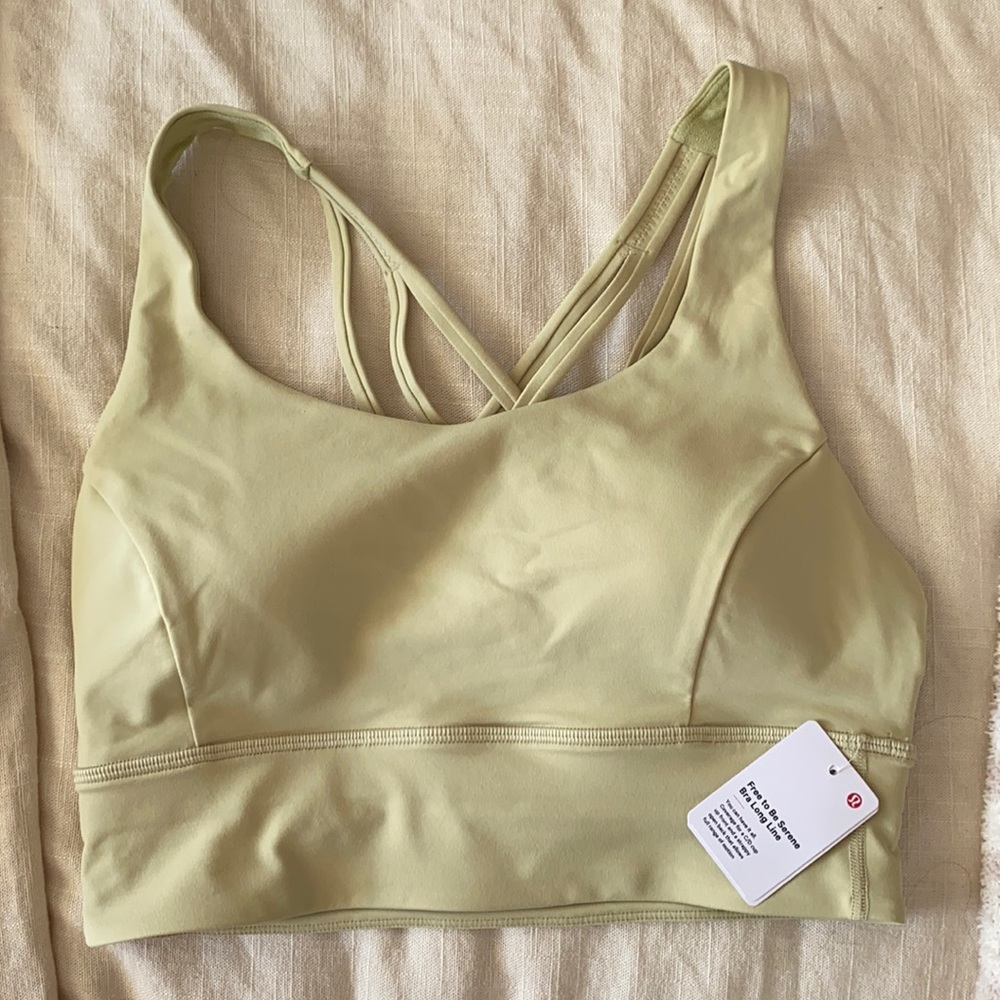 Lululemon Free to be serene sports bra, dew green